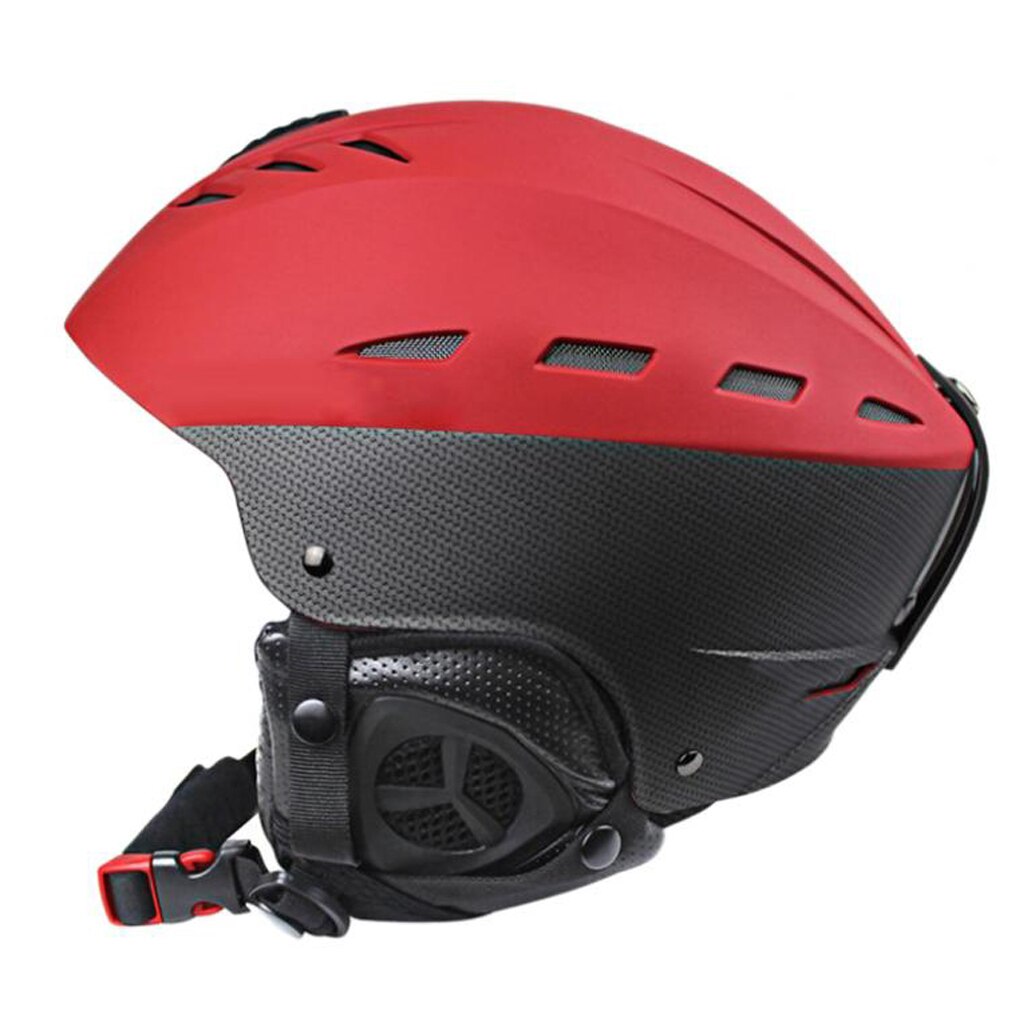 Hoge Outdoor Geïntegreerde Skiën Helm Met Verstelbare Riem Air Vent Sport Helmen Voor Fietsen Schaatsen Skiën: Red M