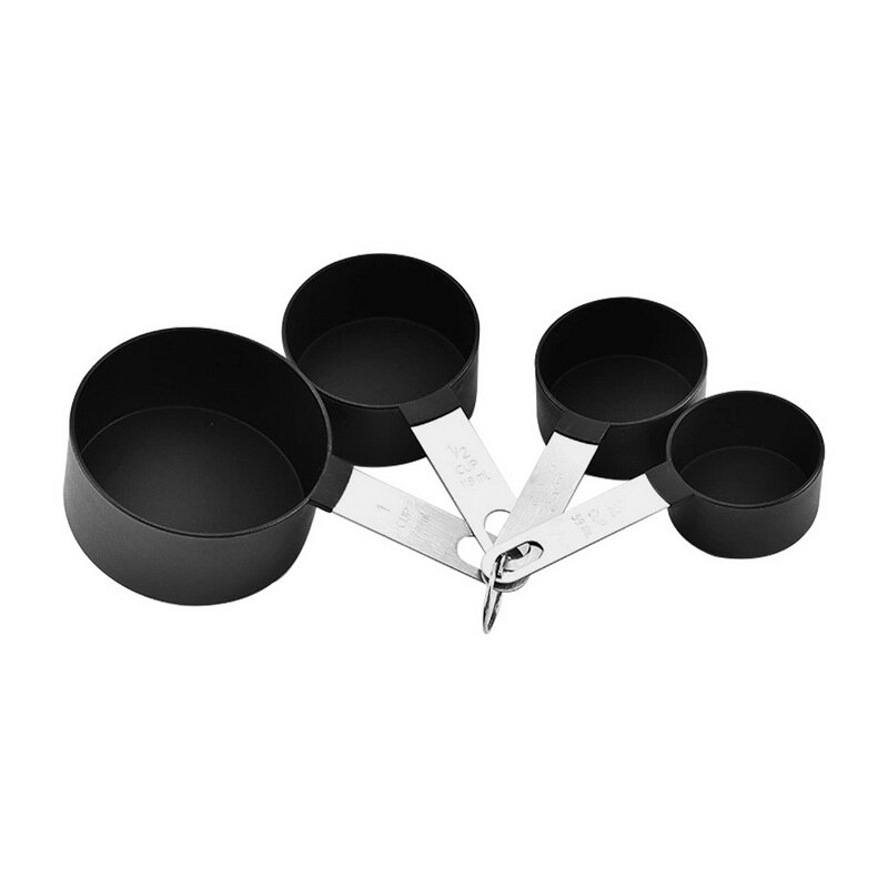 8 Stks/set Rvs Maatbekers En Lepels Keuken Bakken Koken Tool: 4 pcs L