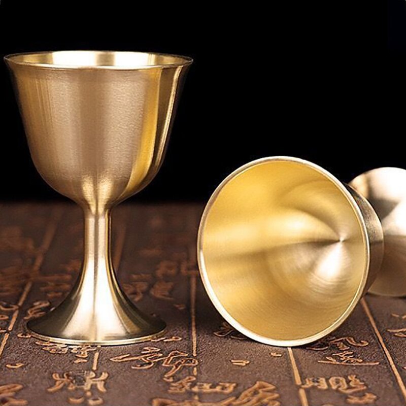 Brass Chalice Cup Wine Glasses Champagne Glasses Beverage Goblet Cocktail Cup Gold Vintage For Bar Home Decor