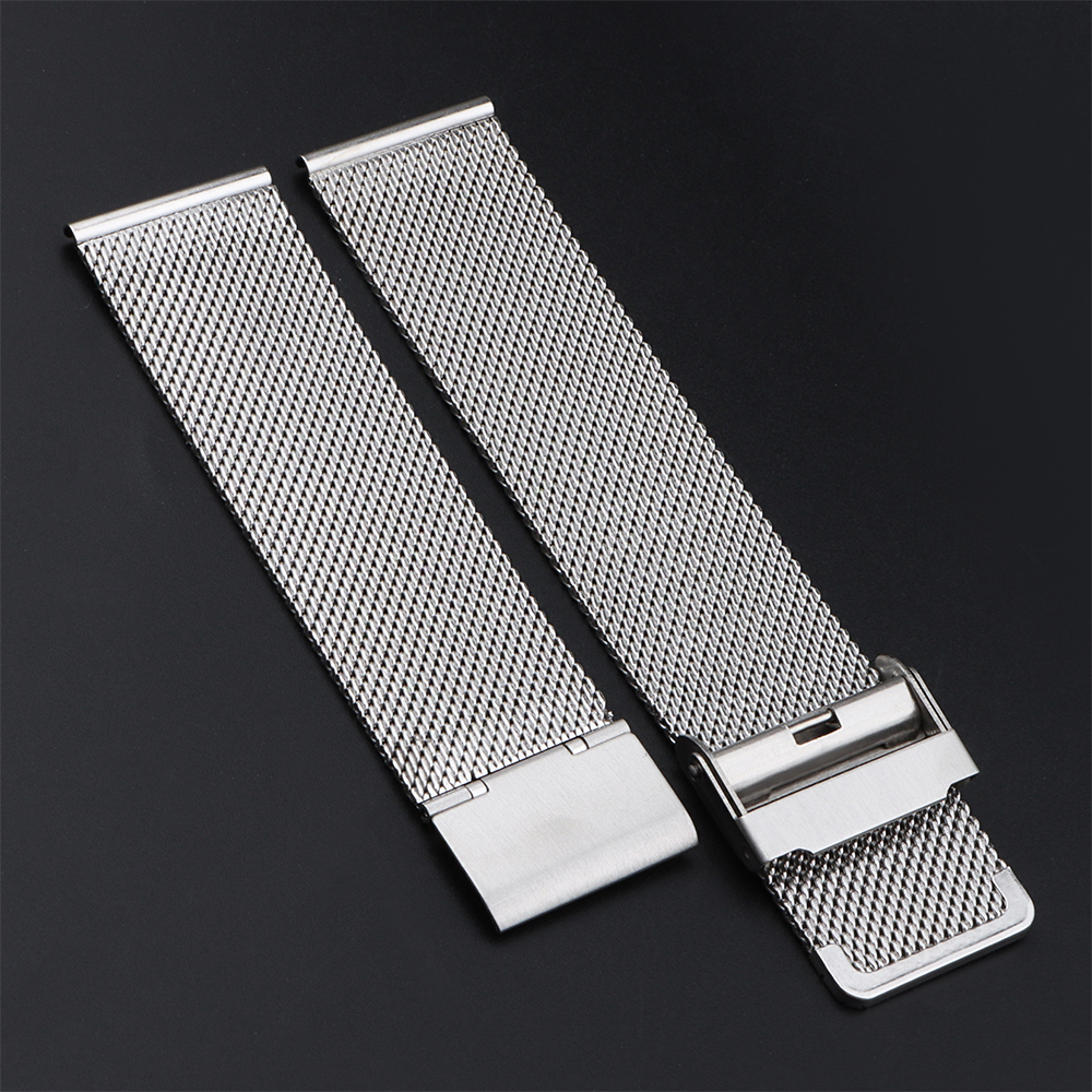 14 mm riem mesh horlogeband dames heren armband roestvrij staal geweven gaas vervanging metalen accessoires 10-24 mm gereedschap