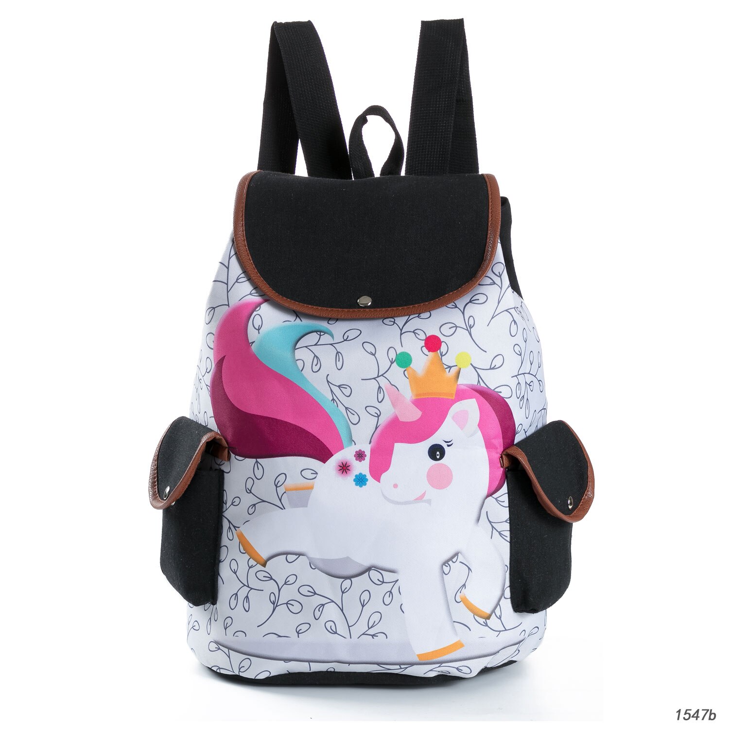 Mochila de lona con estampado Floral Retro Miyahouse para adolescentes, mochila escolar con de mariposa a rayas, mochila de viaje para niñas: 1547b