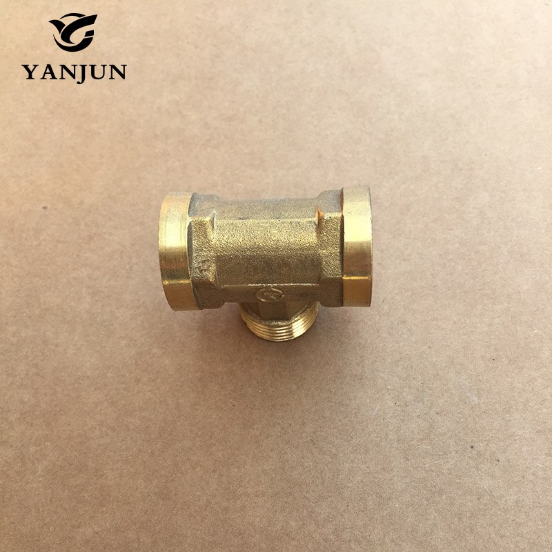 Tee 3 Way Brass Pipe fitting Connector 1/2" BSP Female x 1/2" BSP Female x 1/2" BSP male