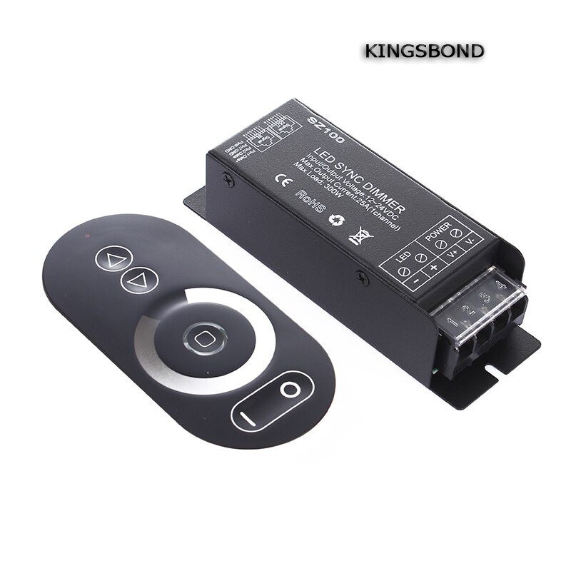 DC12V 24V 12A RF wireless led strip controller CT stepless touch remote for dual white led strip dimmer