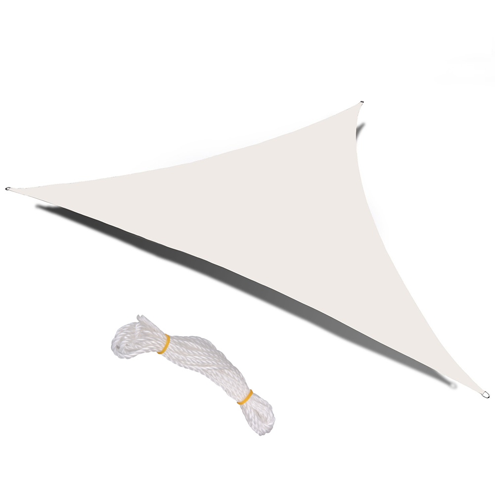 Toldo triangular de vela para exteriores, accesorio de viaje, resistente al agua, portátil, bloque UV, sombrilla triangular, 1 ud.: White B 1PC