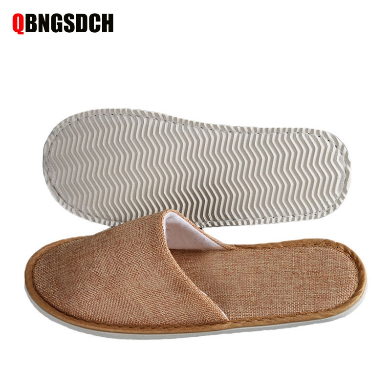 Wegwerp Slippers Hotel Schoonheidssalon Kamer Linnen Slippers Wasbaar Non-Slip Comfortabele Paar Reizen Slippers Mannen Slippers