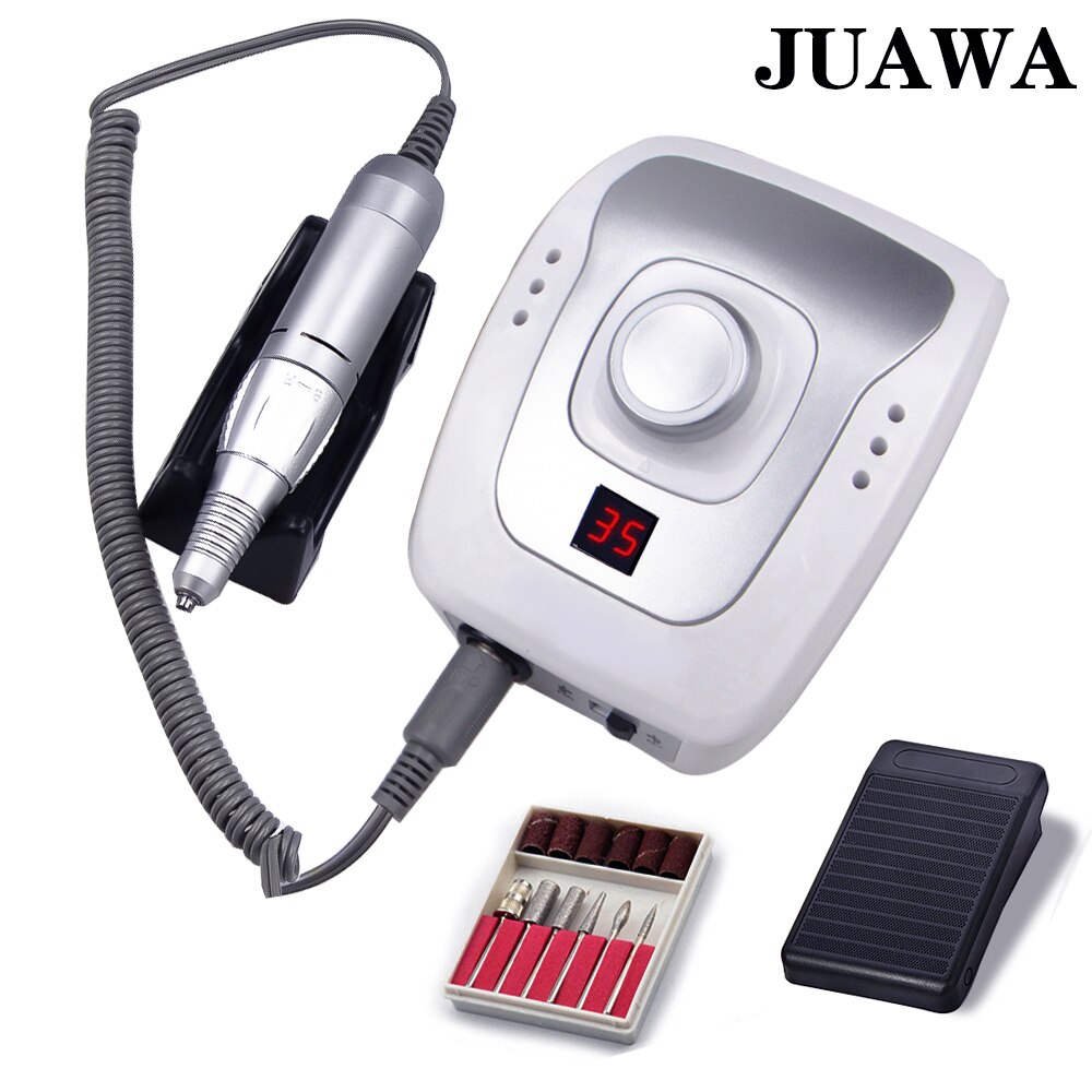 32W 35000RPM Nail Drill Machine Electric Nail File With Speed Display Screen Manicure Cutter Pedicure Machine: 508 white