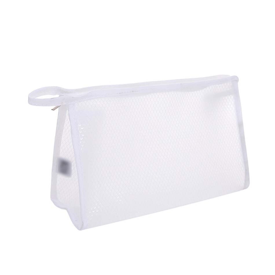 Ocasional bolsa de Viagem Saco de Cosmética Mulheres Zipper Make Up Kit de Higiene Pessoal Beleza Wash Organizador Maleta de Maquiagem Bolsa De Armazenamento Transparente Sacos: white