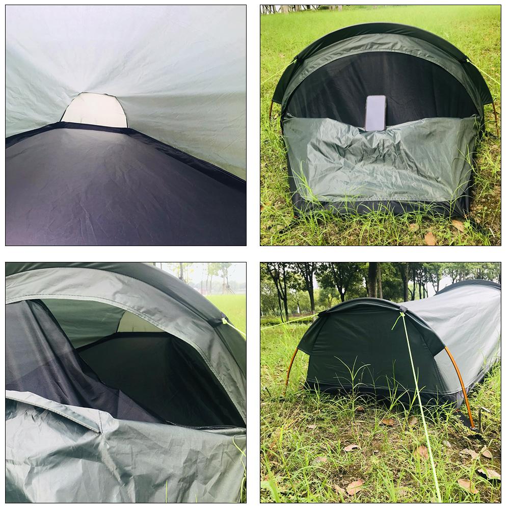 Erittäin kevyt bivvy -laukku teltta kompakti yksittäinen henkilö suurempi tila vedenpitävä makuupussin kansi bivvy -säkki ulkokäyttöön