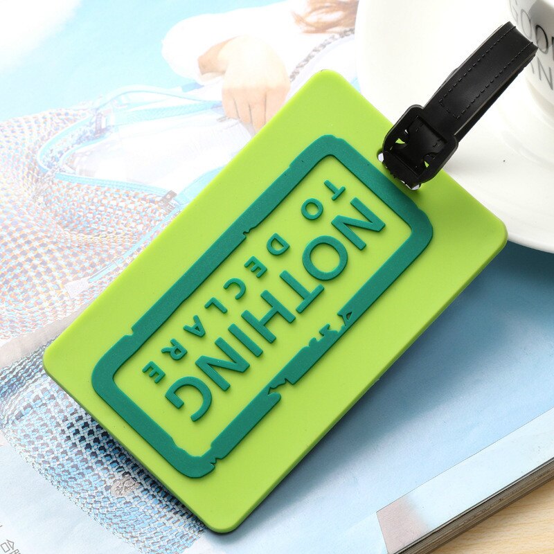 Luggage&bags Accessories Cute Novelty Rubber Funky Travel ID Addres Holder Label Straps Suitcase Luggage Tags: Green