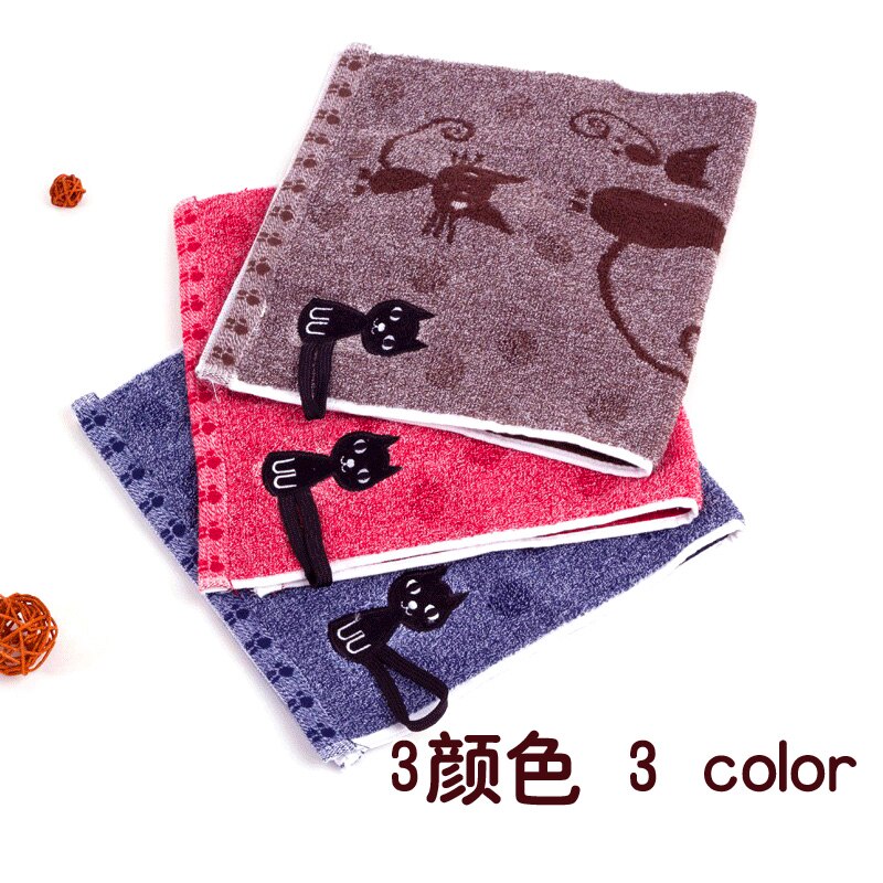Thee handdoek katoen kind-handdoek Mode cartoon kat handdoeken gezicht handdoek Diepe kleur