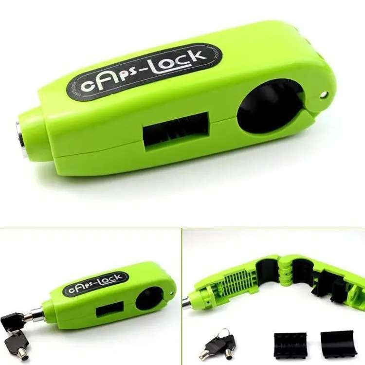 Motorcycle Handlebar Lock Throttle Lock Anti-Theft Lock Electric Vehicle Lock Tricycle Battery Car Handle Lock Brake Lock: Yellow