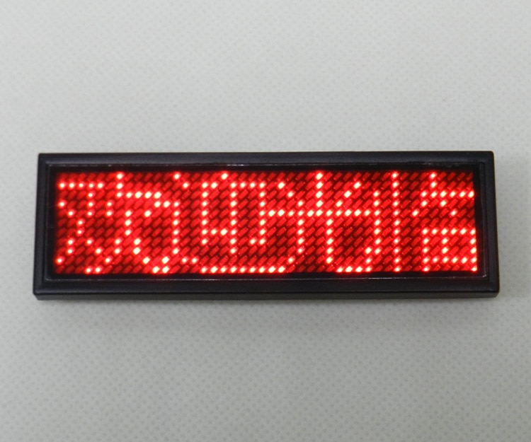 Rød led programmerbar besked bevægende rullende led navneskilt