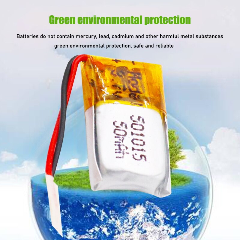 501012 3.7V 50mah Lithium Polymer Rechargeable Batteries For MP3 MP4 MP5 GPS Toy bluetooth headphone speaker recorder Lipo cells