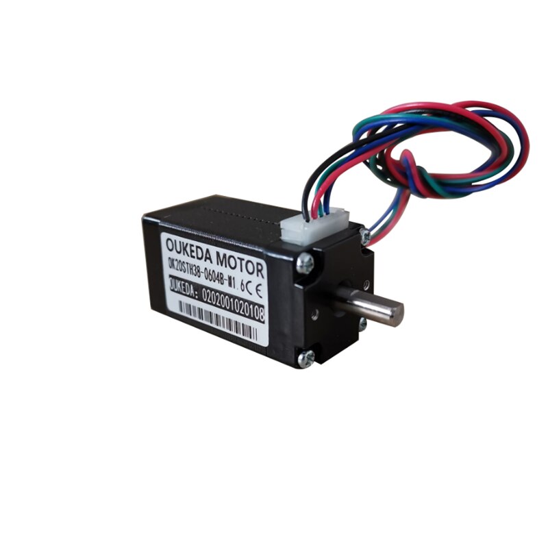 Nema 8 Dual shaft Stepper Motor with 2-M1.6 screw for mounting encoder 20BYGH 38mm length 40mN.m 1.8deg 0.6A Nema8 Step Motor