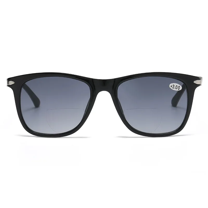 Sunglasses Women&Men Bifocal Sun Reading Glasses UV Shade Sunglasses Presbyopic Eyeglasses Square +1.0+1.5+2.0+2.5+3.0+3.5: black / +250