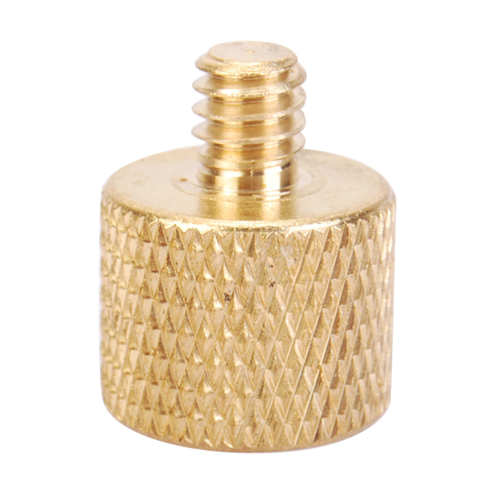 Tripod Thread Screw Adapter 3/8 to 1/4 Female Male Converter Gold Color Brass