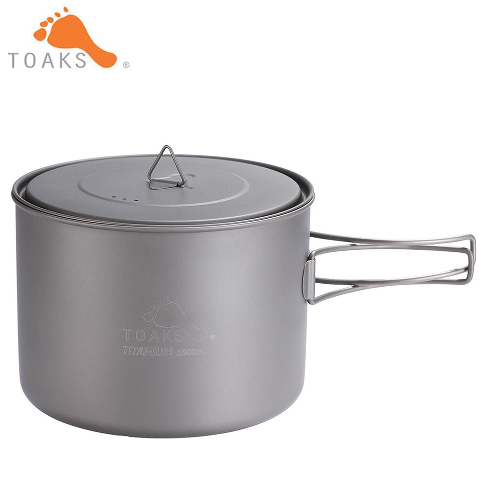 Toaks 550ml 650ml 750ml 1100ml 1300ml 1600ml udendørs vandreture camping picnic titanium pot krus skål let campingudstyr