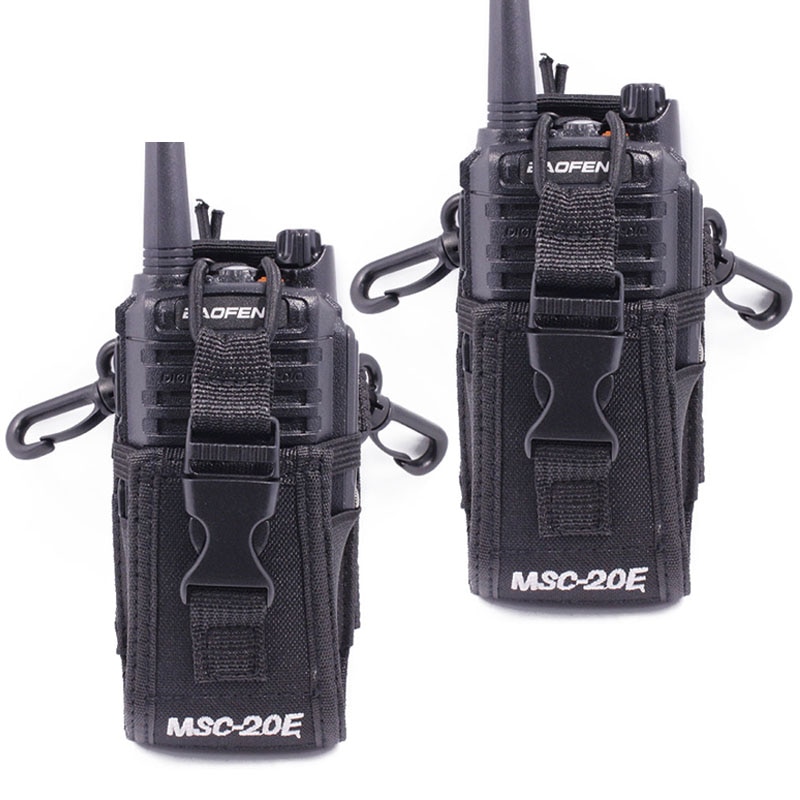 2PCS MSC-20E Big Nylon Pouch Bag Carry Case for Yaesu BaoFeng UV-XR UV-9R Plus UV-5R UV-82 Mototrola GP328 GP3688 Walkie Talkie