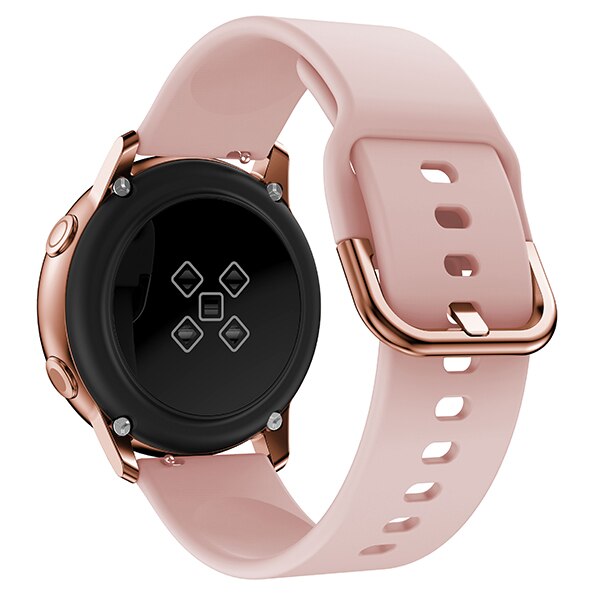 Urremme 20mm til samsung galaxy watch active 2 silikone sport armbånd urremme til samsung active 2 urremme 1:1: Lyserød 1