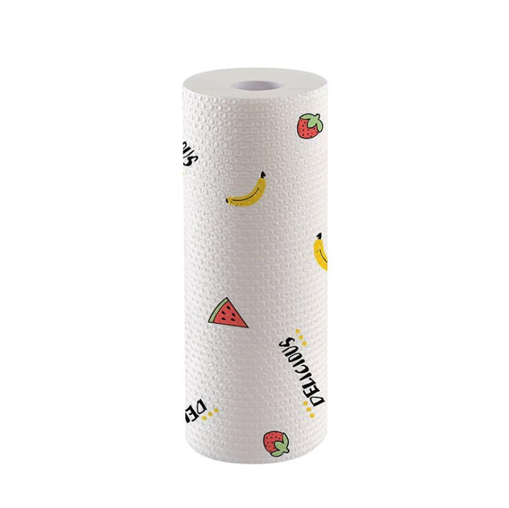 Washable printed lazy man dishcloth kitchen non-woven towel dry and wet cleaning paper to wash dishes disposable cloth: 4