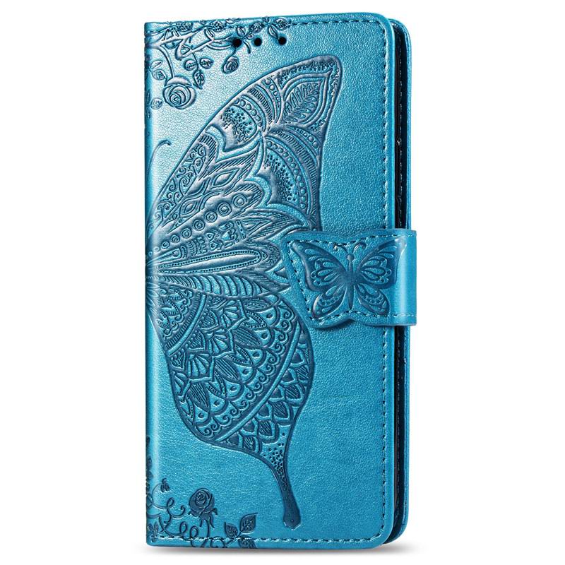 Voor Samsung Galaxy A12 Coque Wallet Leather Flip Case Op Voor Samsung A12 Een 12 A125F SM-A125F Cover 6.5 "3D Vlinder Fundas Etui: Blue