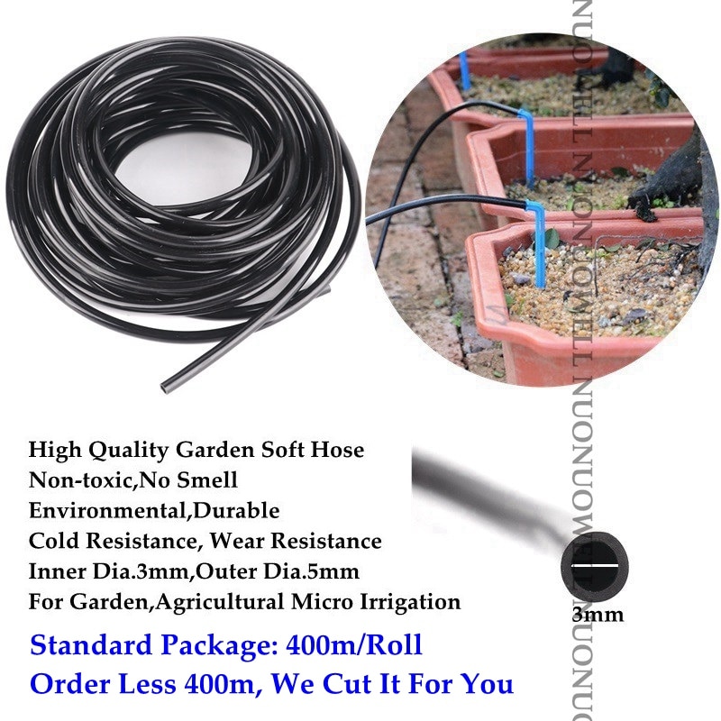 100m ~ 10m hi 3/5mm zachte pvc slang buis tuin druppelirrigatie leiding slang thuis tuin bewateringssysteem waterleiding