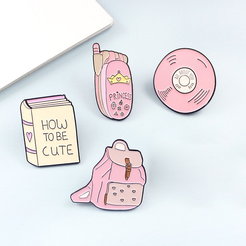 creativa dibujos animados U disco, CD Retro, máquina de fax broche de gota de aceite Pin bolso vaquero hombres mujeres accesorios de joyería de