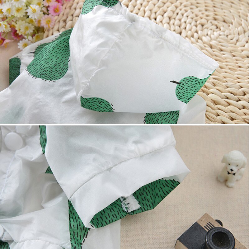 Pet Dog Sun Protection Clothing Colorful Fruits Print Sun-proof Puppy Cat Summer Outdoor Raincoat Sunscreen Clothes