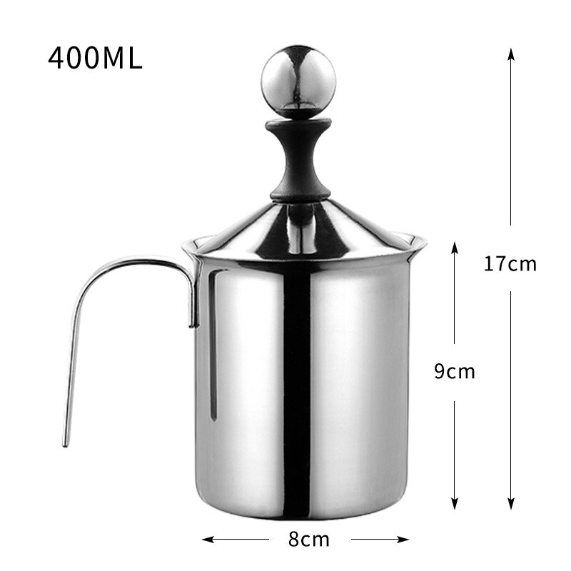 Lycheer 800ML Rvs Melkopschuimer Hand Pomp Creamer voor Warme Chocolade Koffie Latte Cappuccino Lycheer 800ML Rvs Melkopschuimer Hand Pomp Creamer voor Warme Chocolade Koffie Latte Cappuccino