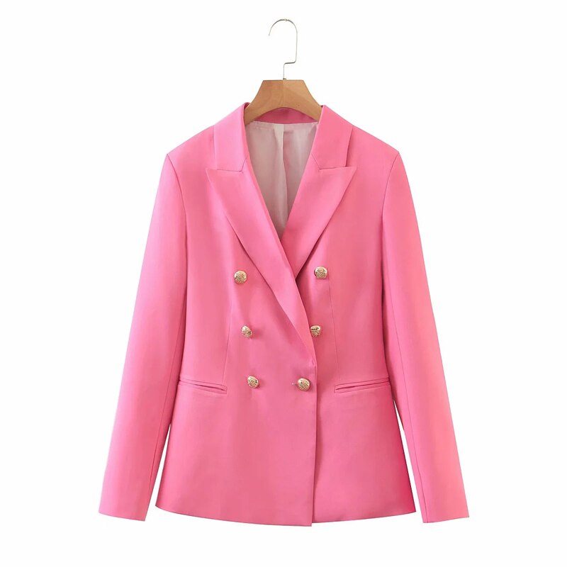 Forår efterår kvinder arbejde todelt sæt blazer jakke frakke+lynlås bukser jakkesæt kontor dame top bukser outfits kvinde: Kun blazer / L