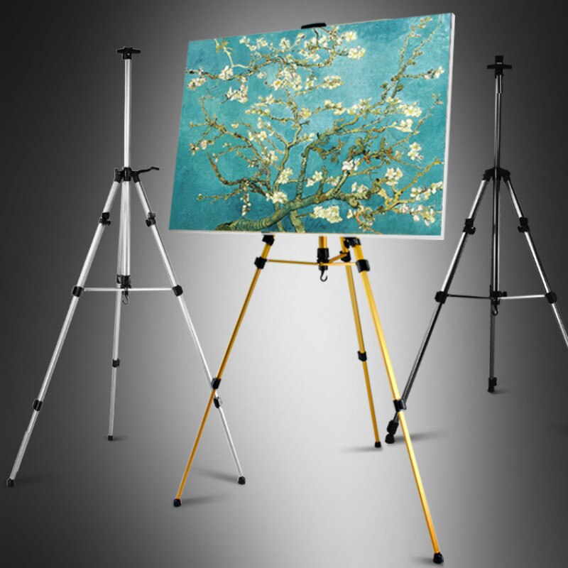 Verstelbare Aluminium Schets Display Schildersezel Stand Schildersezel Draagbare Draw Plank voor Kunstenaar Art Gereedschap Vouwen Ezels Caballetes