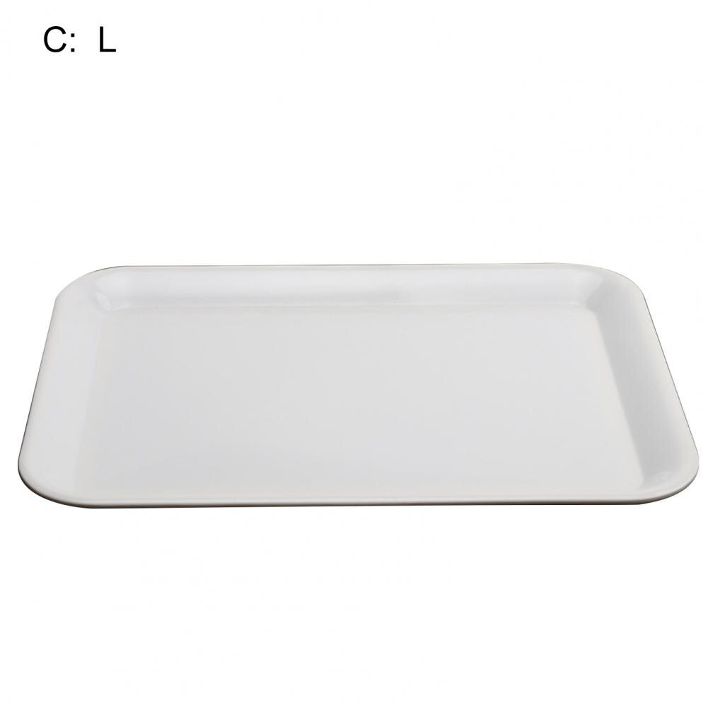 Serving Tray Square Rectangle Breakfast Sushi Snack Bread Dessert Cake Plate Stackable Decorative Serving Trays for Home: C L