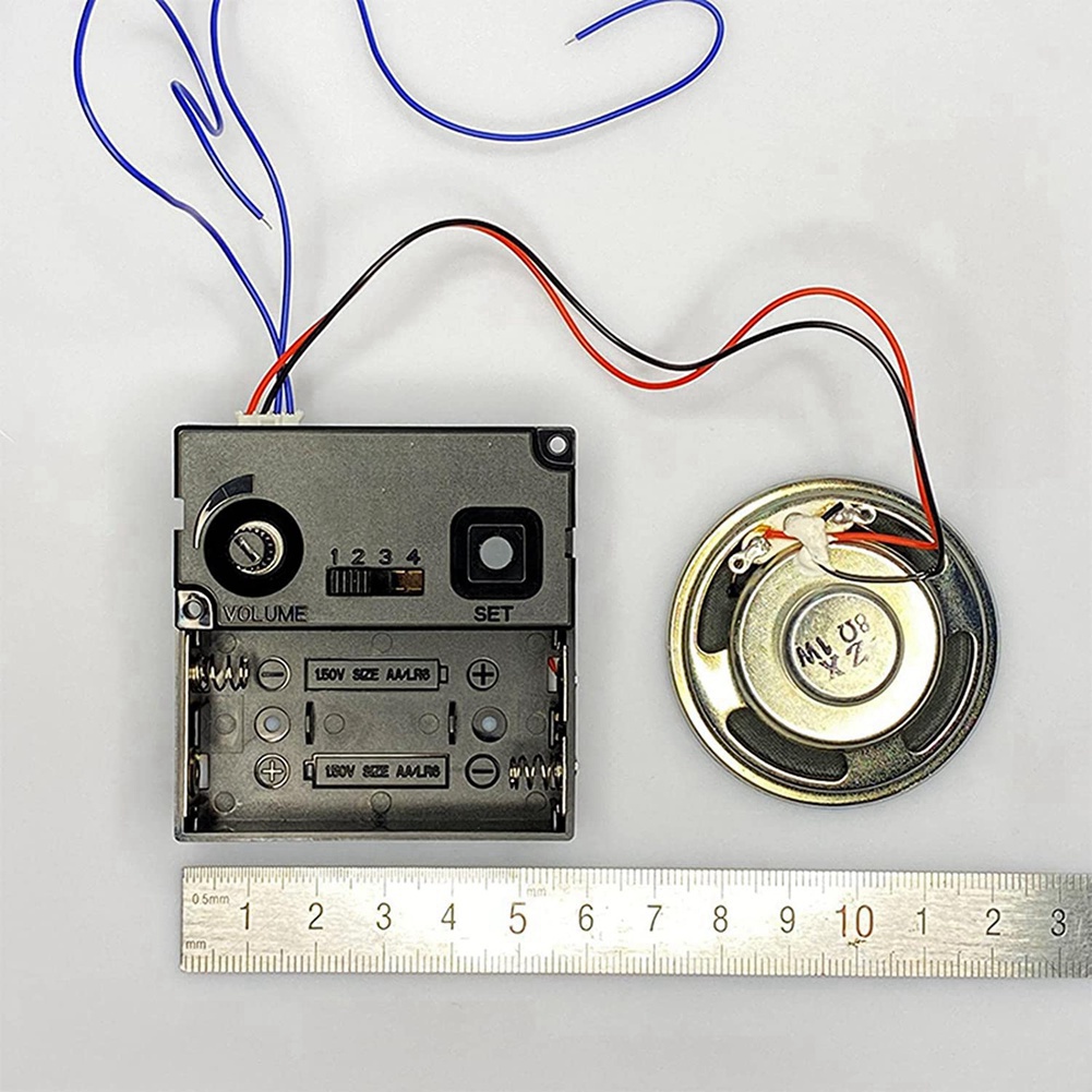 Quarz pendel uhrwerk mit schwarzen Zeigern mit Spieluhr lautsprecher batterie betriebener Melodie mechanismus für DIY-Uhr