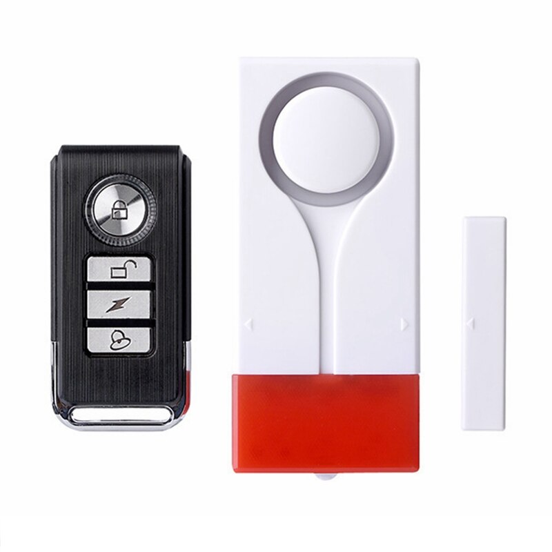 Burglar Alarm Household Doors And Windows Wireless Remote Control Door Magnetic Vibration 108dB ABS Audible And Visual Alarm