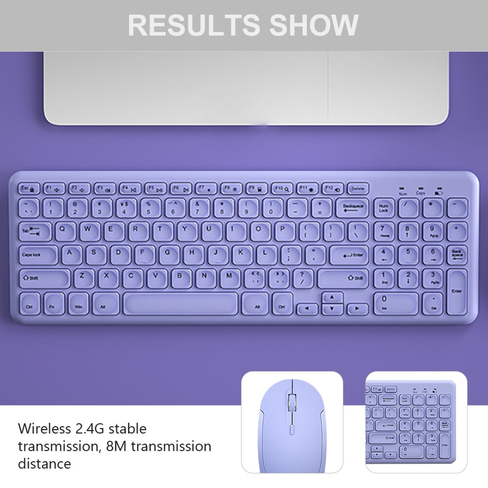 Ultra Slim Cordless Computer Wireless Keyboard Combo for Home Office