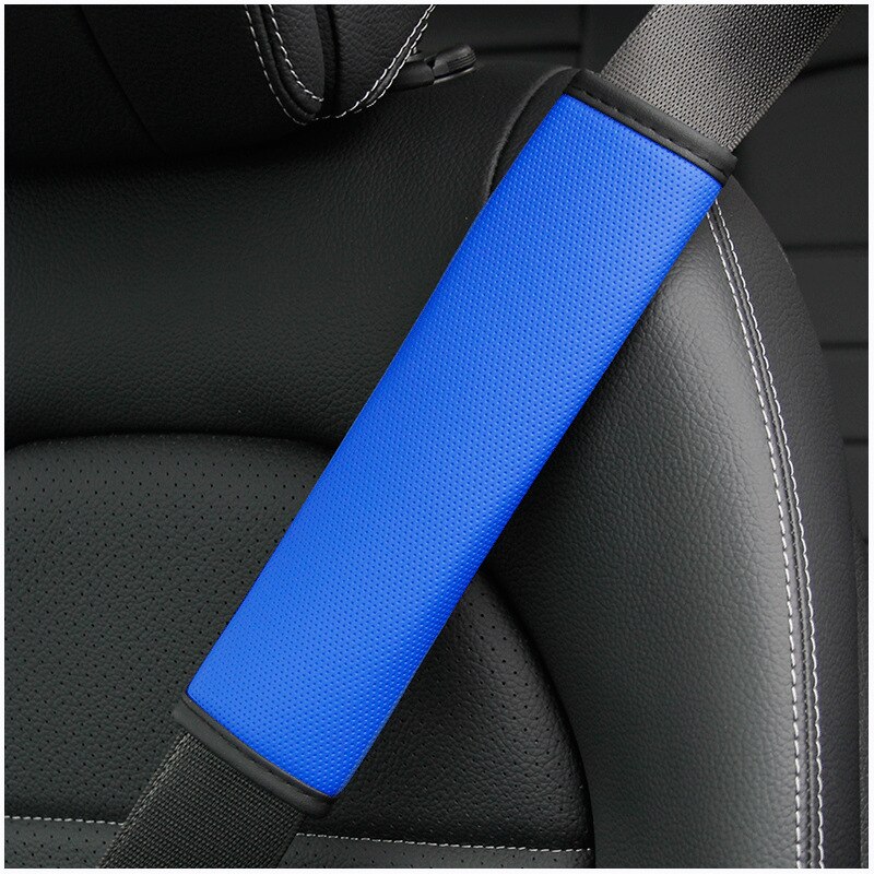 Bilsele skulderbeskytter, blød og behagelig hudfølende finporer bilsele bæltebeskytter dæk sikkerhedssele: Blå