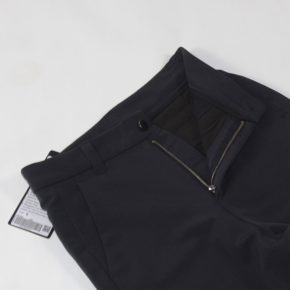Lulu Commission Sweat Pants Men Black Workout Elastic Sweatpants Zipper Fitness Full Length Jogging Pants with Pocket Trousers