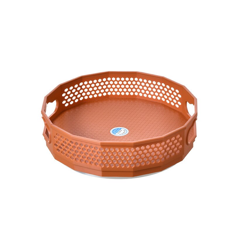 Estante de almacenamiento giratorio de 360 ° para condimentos de cocina, caja de almacenamiento de grandes almacenes, armario de cocina, suministros de baño: Orange  S