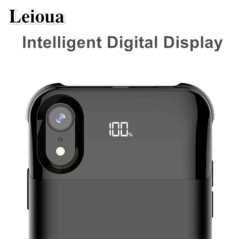 Funda cargadora de batería inteligente Leioua de 5000Mah para Iphone X Xs 5500 Mah para Iphone Xr Xs Max