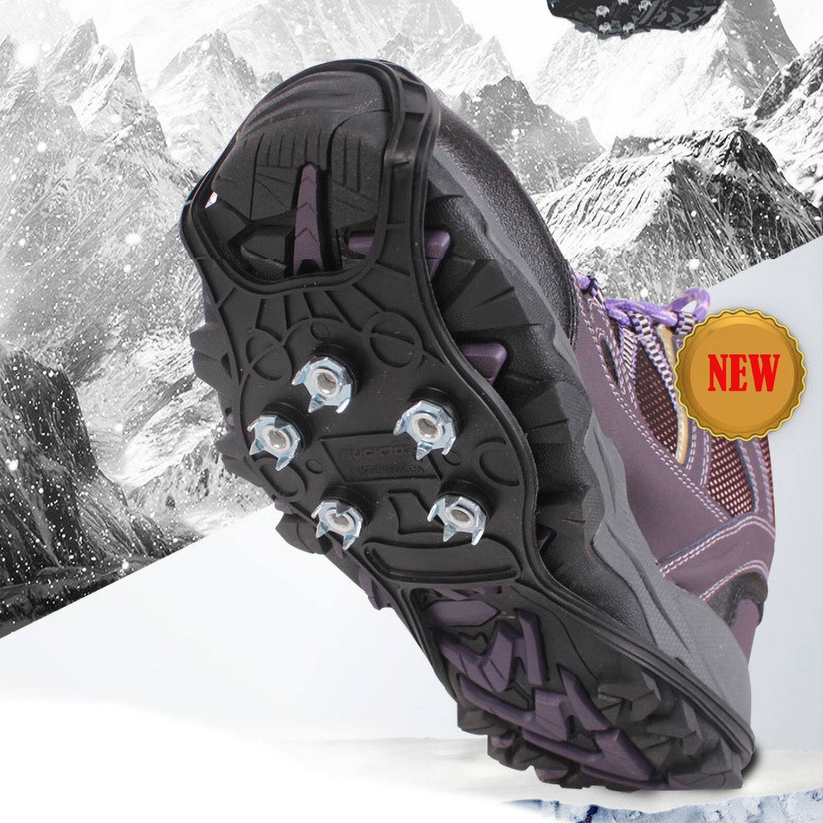 5 Studs Anti-Slip Schoen Spikes Stijgijzers Anti-Ijs Op Schoenen Klimmen Slip Schoenen Cover Spikes Schoenplaten Over schoenen Stijgijzers #30