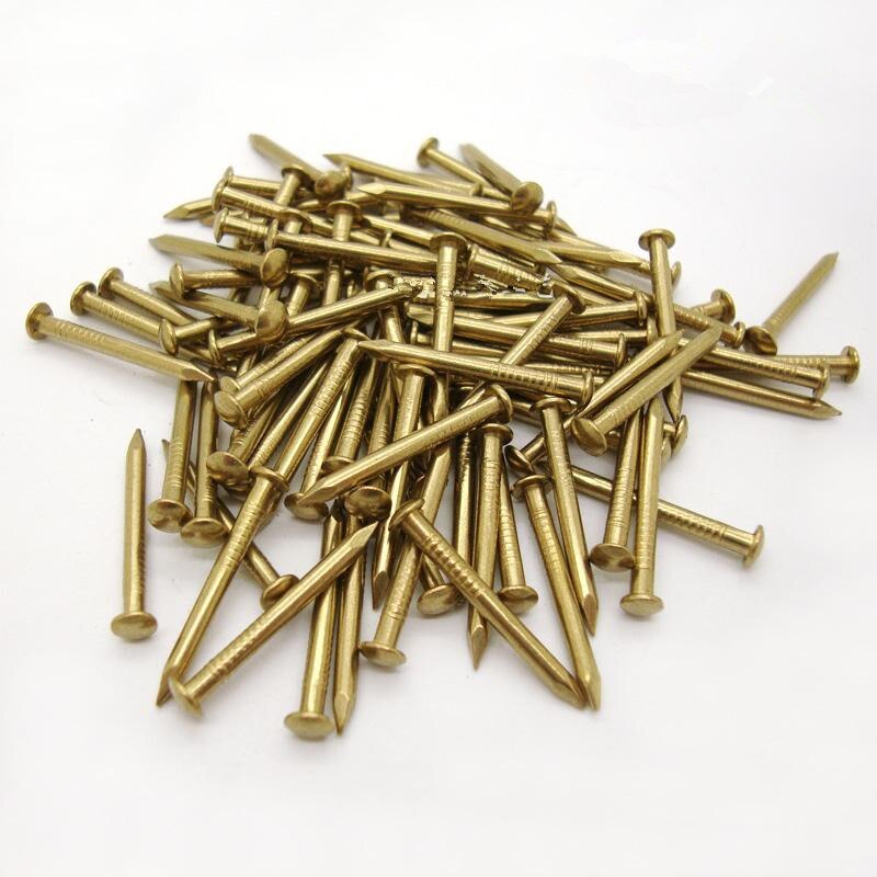 50 stk 10mm 15mm 18mm 22mm 26 35mm rund liten kobberspiker antikk trommelmøbelhengsel messingspiker svart ren kobberskruspiker