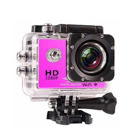 Mini Wifi Actie Camera Duiken 30M Waterdichte 1080P Full Hd Go Onderwater Helm Sport Camera Sport Dv 12MP foto Pixel Camera: Rood