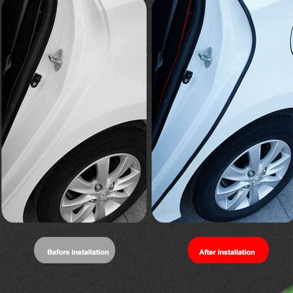 10M Car Rubber Strip Universal Door Window Easy Install For Sealing Waterproof Shock Absorption Noise Reduction Self Adhesive