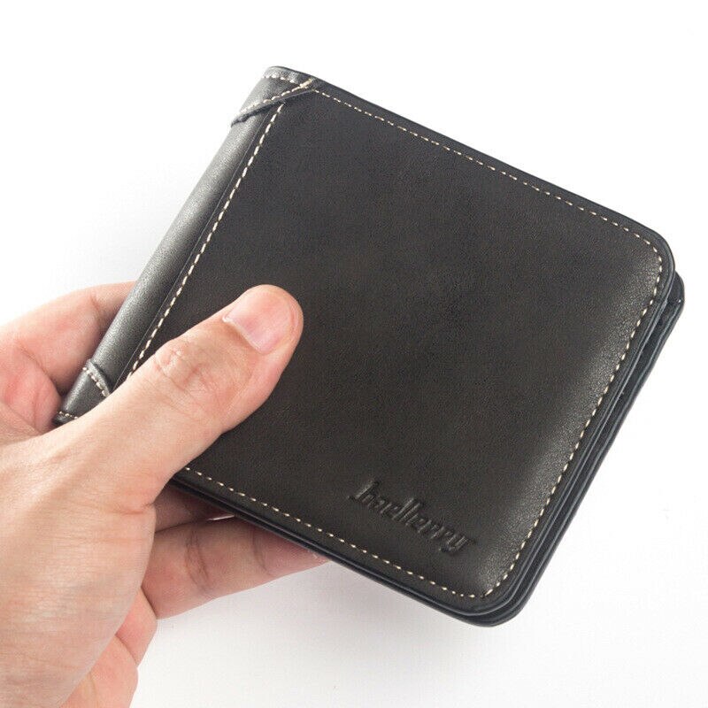 Mens Casual Portefeuilles Lederen Korte Opvouwbare Portemonnee Portemonnee billetera mujer Man 17 Creditcards Houder Korte Portefeuilles carteira