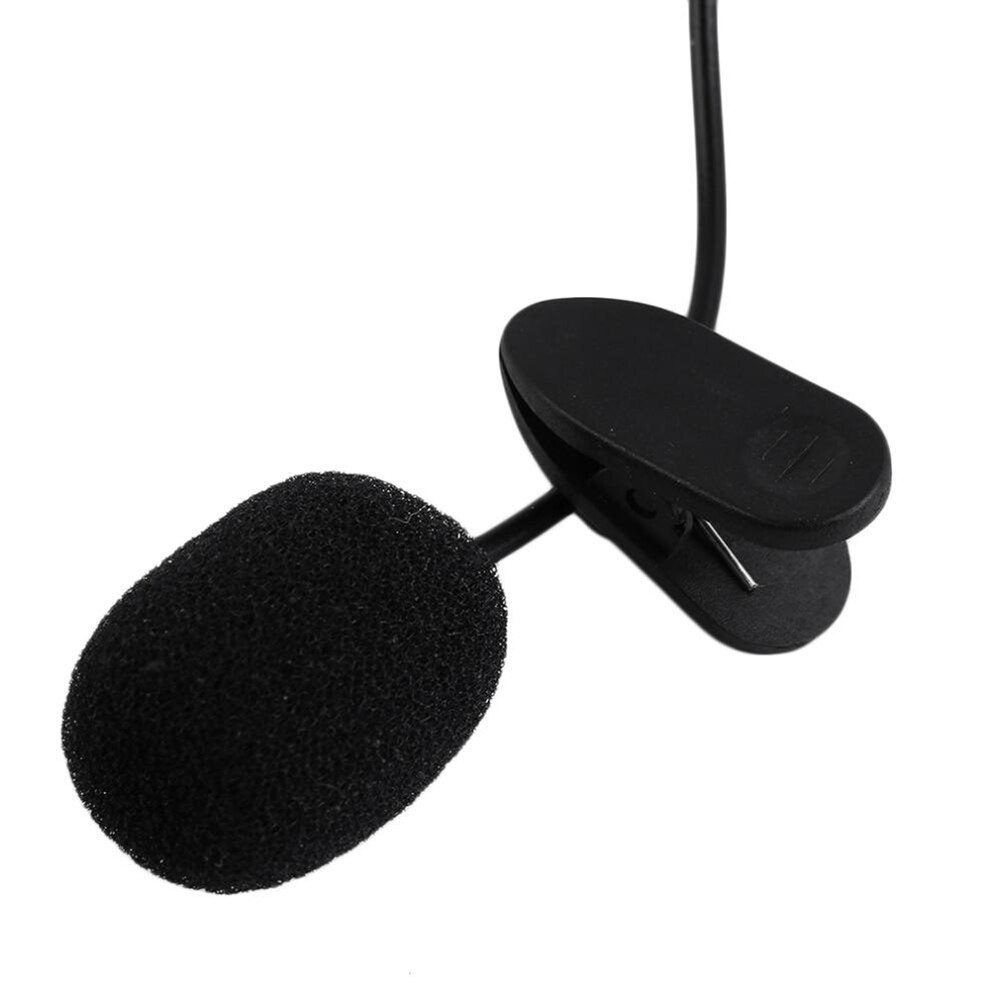 Mini micrófono de 3,5mm micrófono solapa Clip micrófono para la enseñanza del habla Conferencia PC Auto coche DVD estudio de Radio Mic