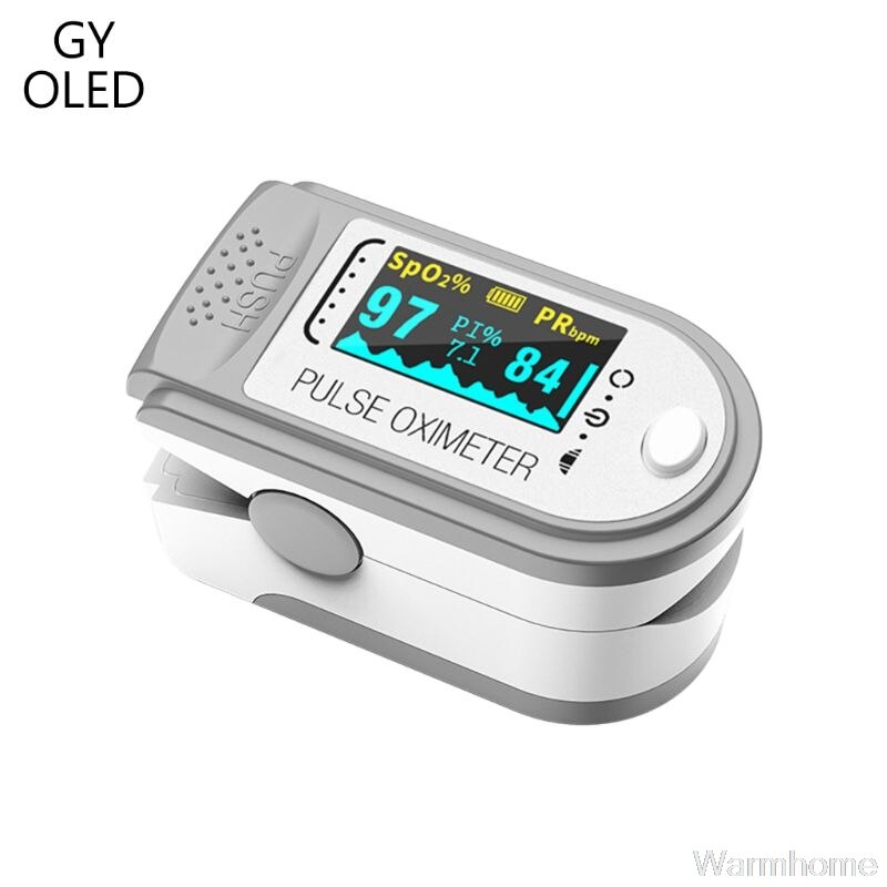 Oxymètre de doigt oxymètres de pouls du bout des doigts moniteur de fréquence cardiaque de pression artérielle OLED Jy11 20 directe: gray OLED