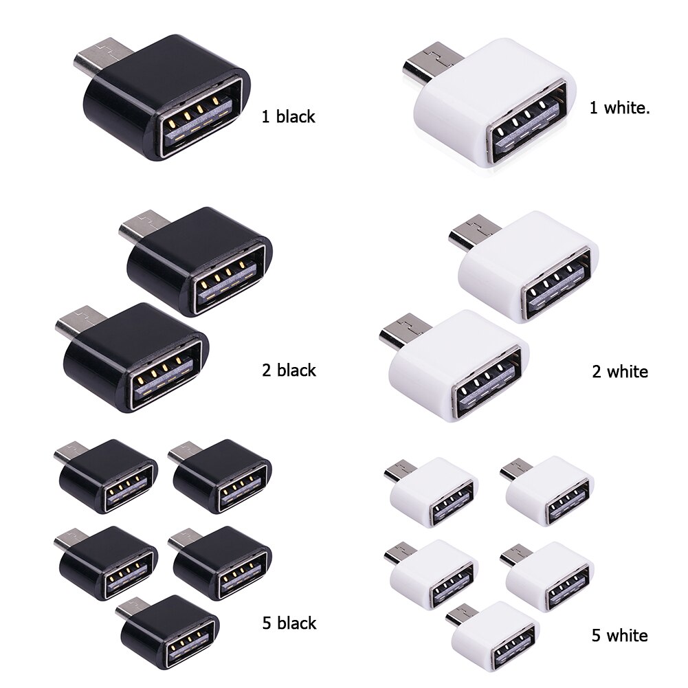 6 optionen: schwarz-weiß-abs-usb-konverter, micro-usb-kabeladapter, usb- 2.0 to- usb-otg-konverter für maus, tastatur und gaming-zubehör