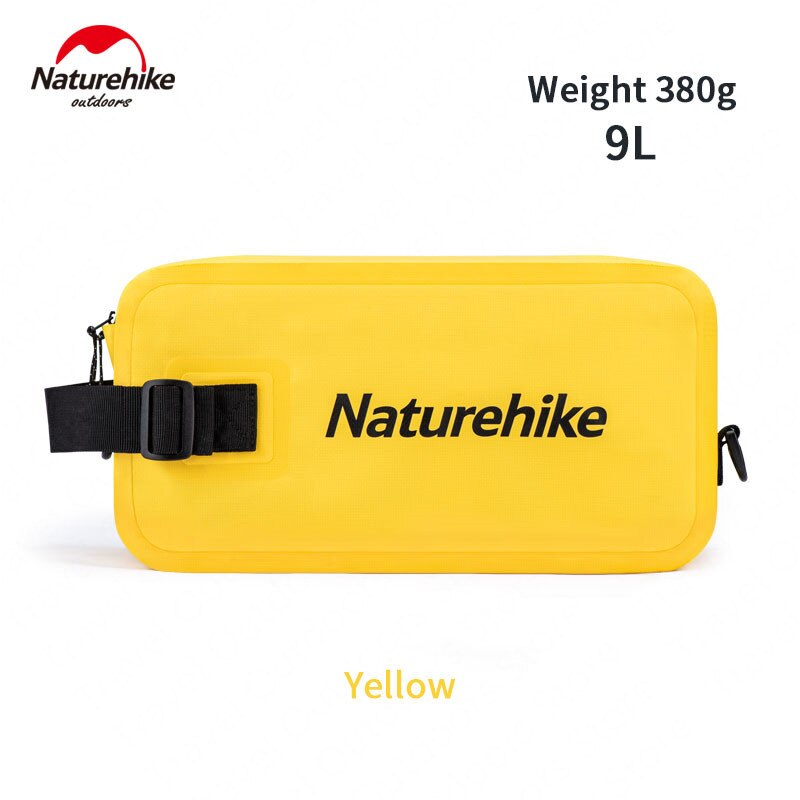 Naturehike 500d vandtæt taske 380g ultralette rejser multifunktionel opbevaringspose 9l bærbar udendørs svømmetræningstørretaske: Gul