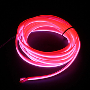 Luces Led decorativas para Interior de coche, tira de neón con cableado EL, luz ambiental Flexible automática, USB, accesorio de lámpara de ambiente para: Rosa / 5.400 K