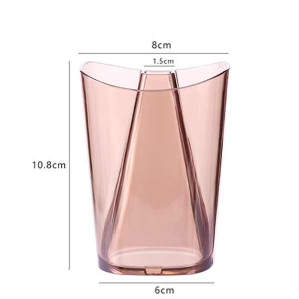 1/2/3Pcs Dual Purpose Transparante Eenvoud Tandenborstel Cup Plastic Beker Badkamer Koppels Tandenborstel Mok: Red / 1pcs